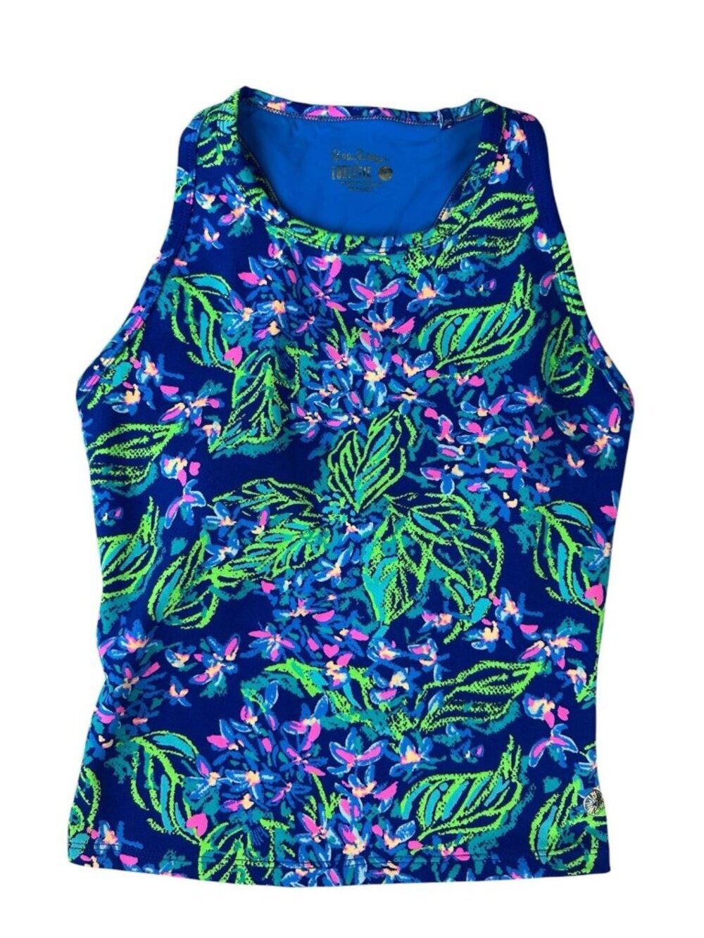 Lilly Pulitzer Vanti Bra Tank UPF 50+ Eclipse Blue Serenade In The Shade XS
